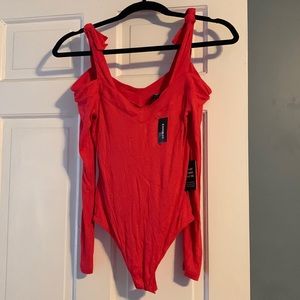 Express Red tank bodysuit